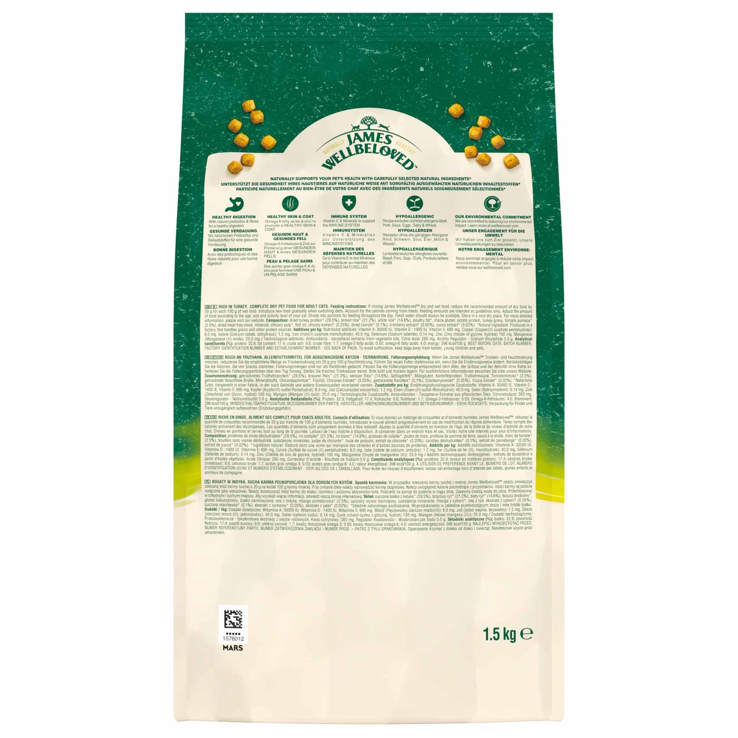 James Wellbeloved Adult Dry Cat Food - Turkey