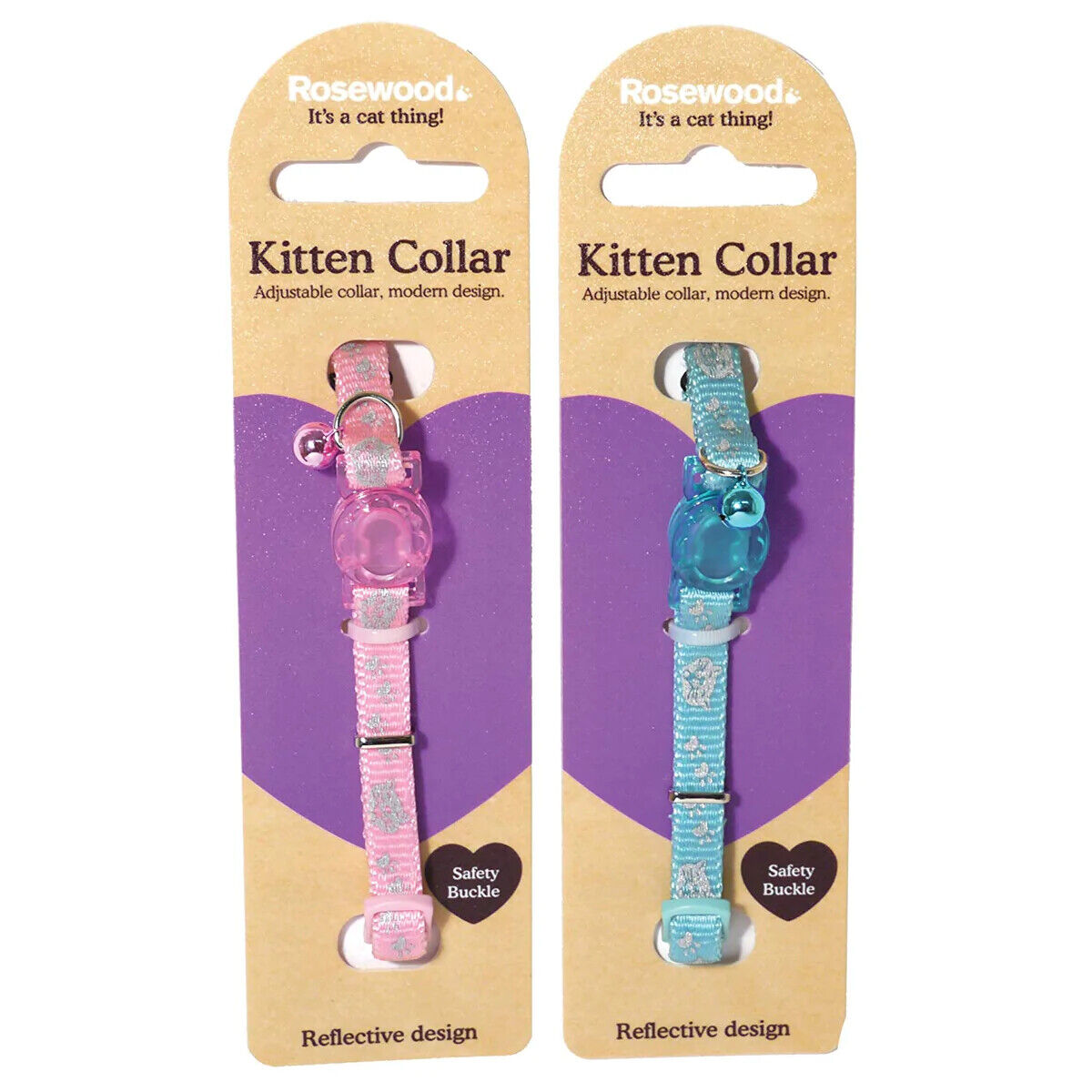 Rosewood Kitten Reflective Collar - 15-20cm