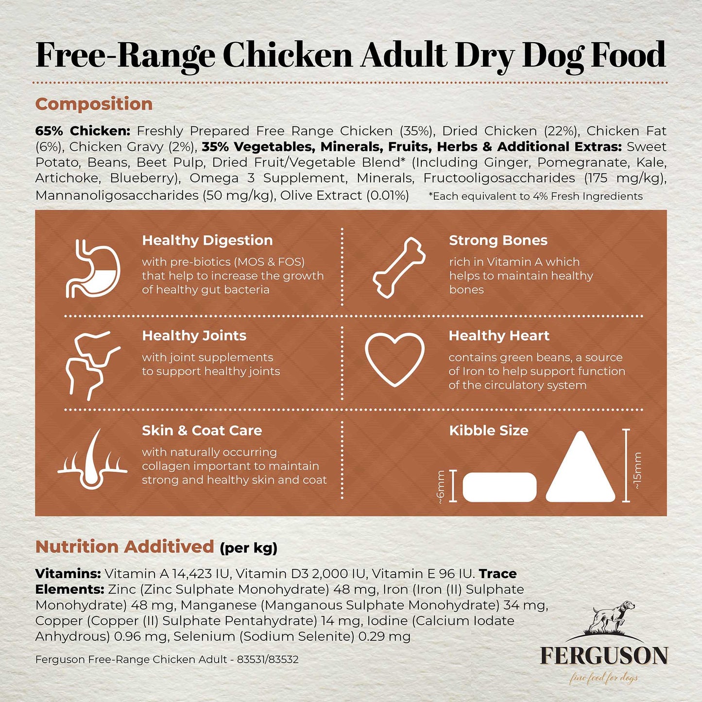 Ferguson British Free Range Chicken Adult Dry Dog Food