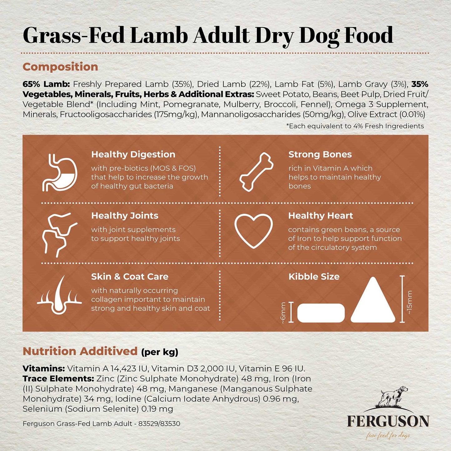 Ferguson Grass Fed Lamb Adult Dry Dog Food