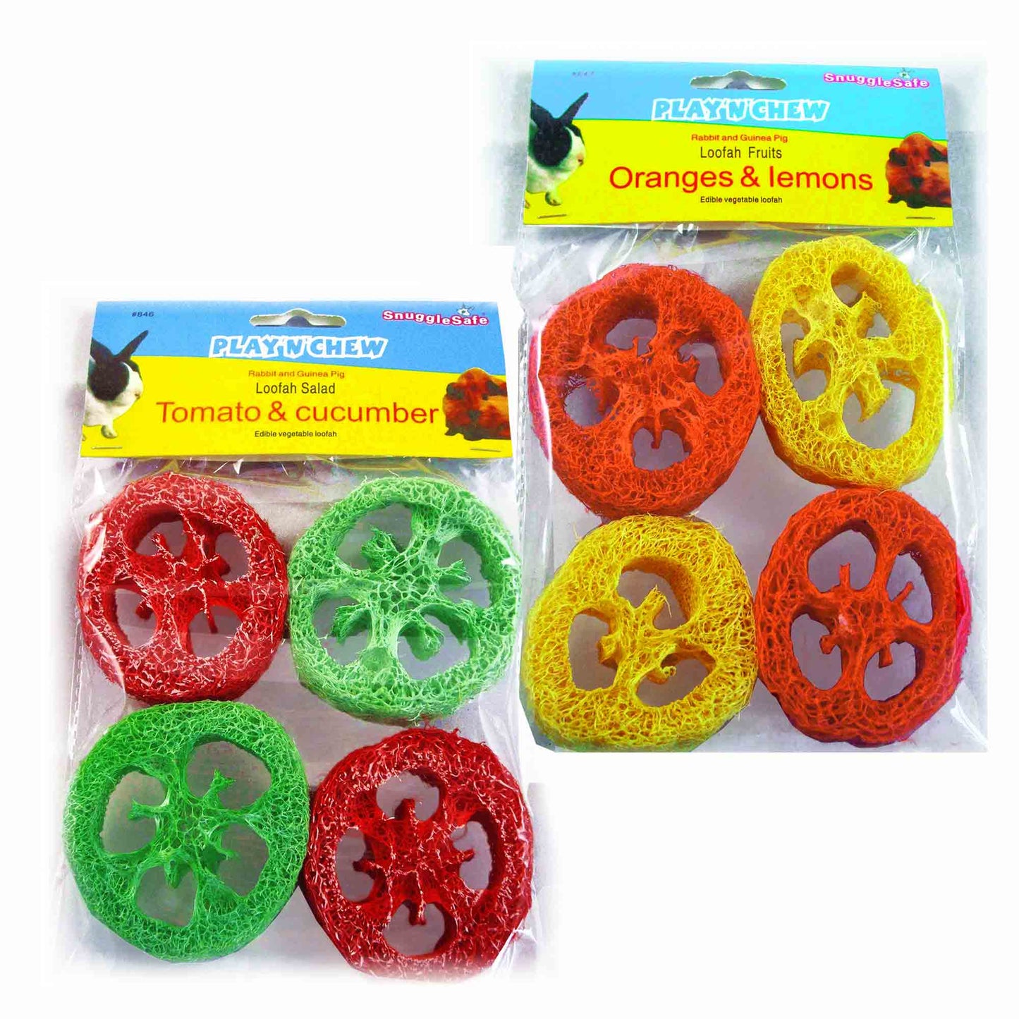 SnuggleSafe Play n Chew Loofah Slices - Pack of 4