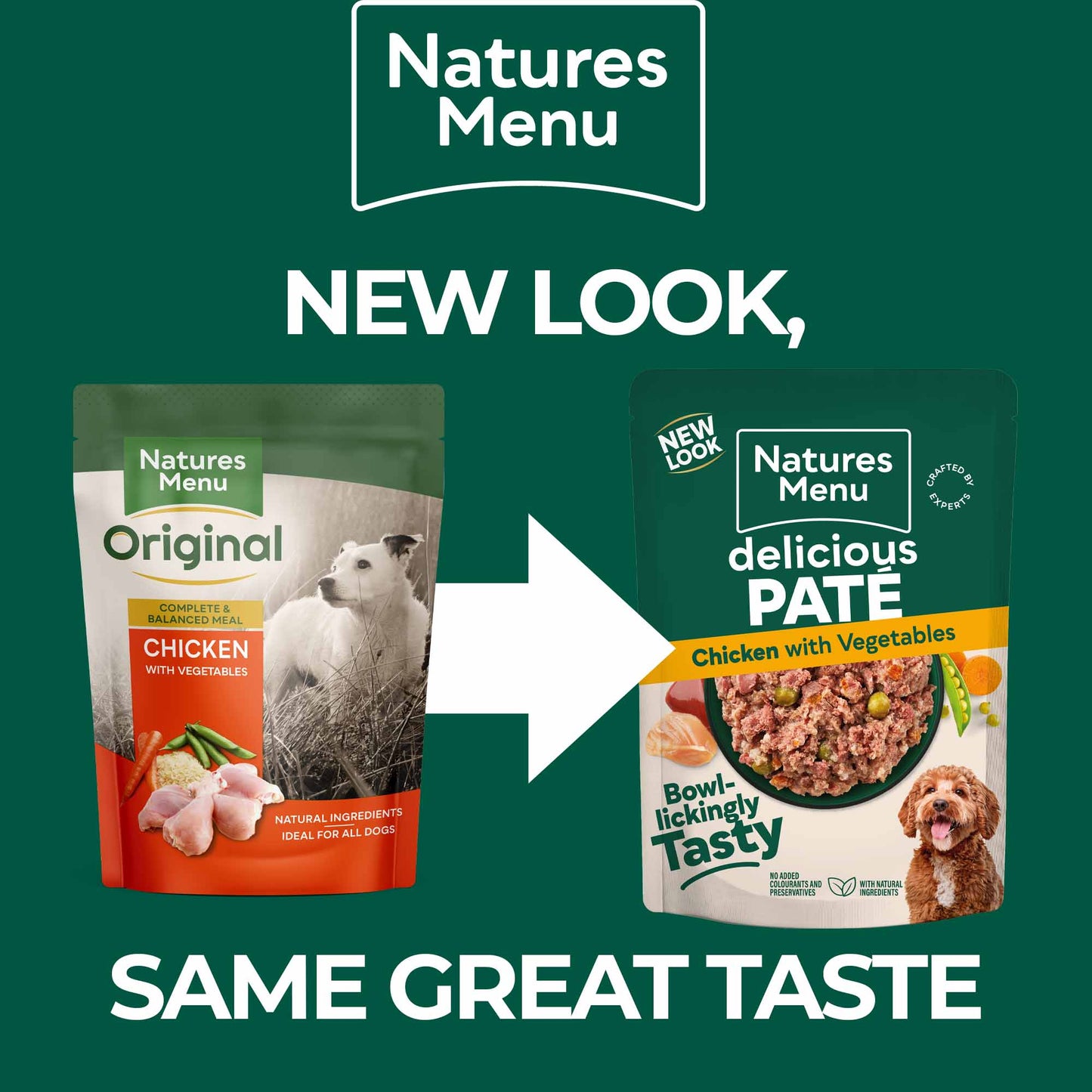 Natures Menu Adult Wet Dog Food - Chicken - 8x300g Pouches