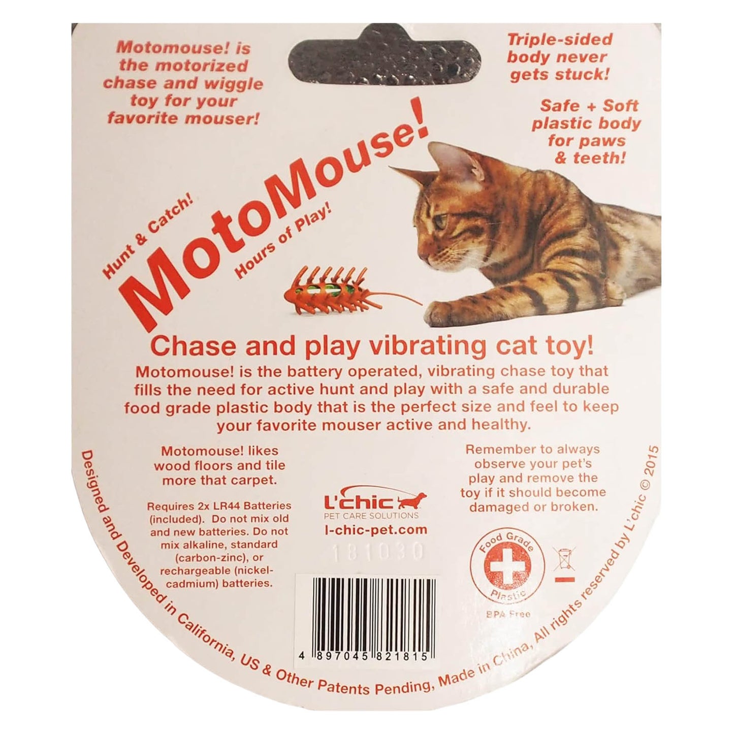 L.Chic Moto Mouse Cat Toy
