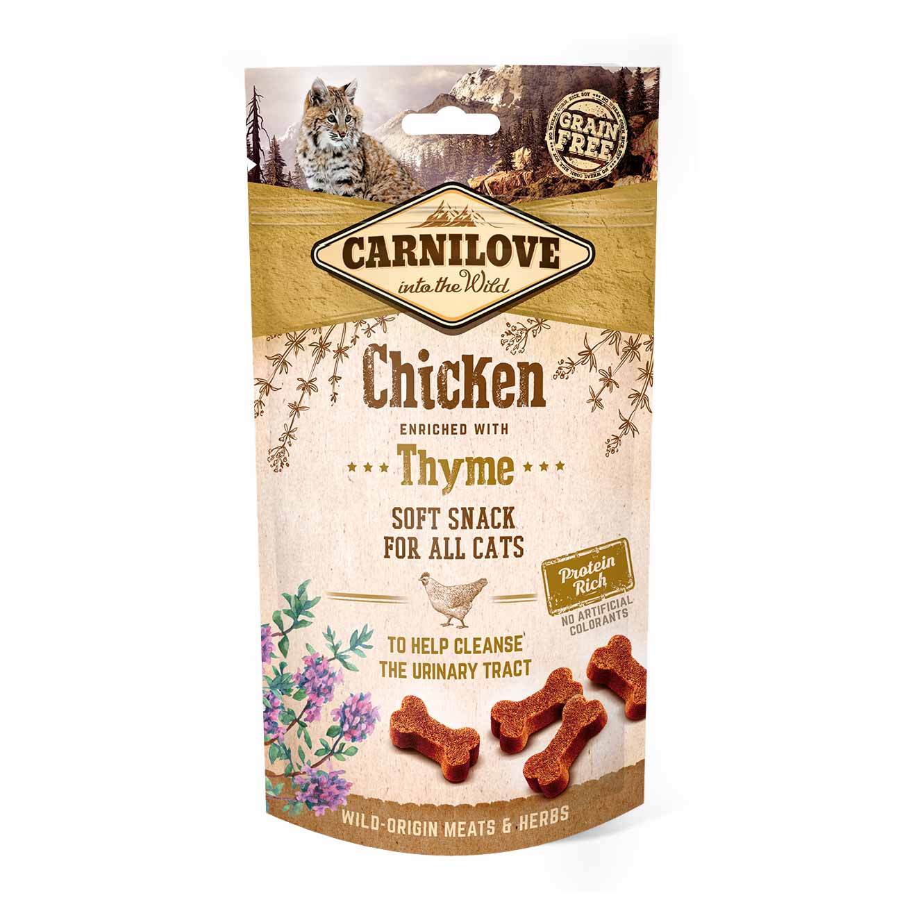 Carnilove Grain Free Semi Moist Cat Treats - Chicken with Thyme - 50g