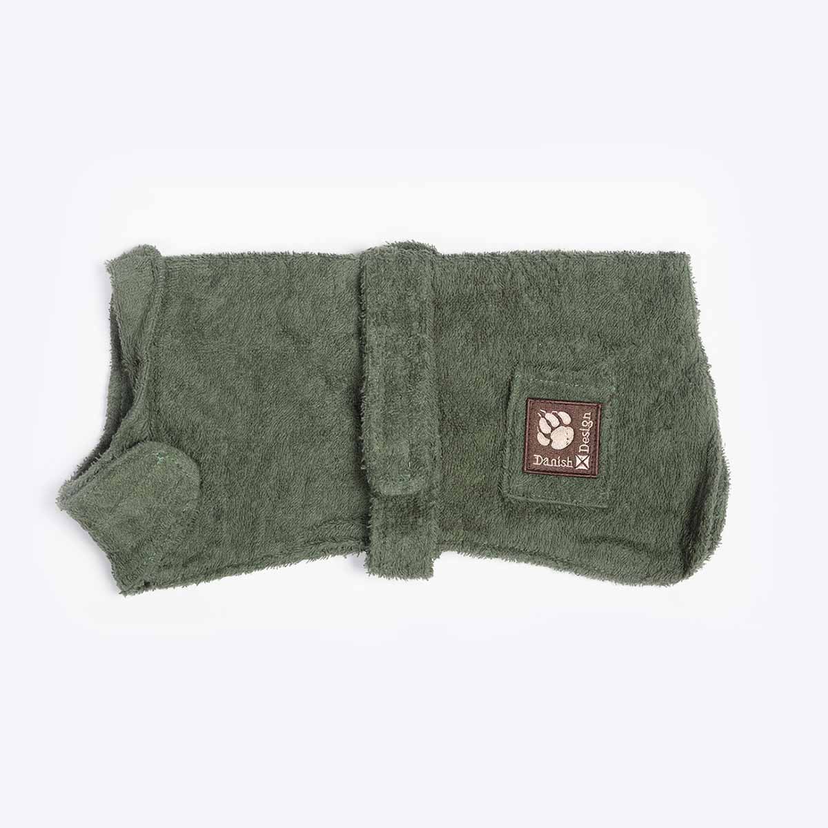 Danish Design Dog Robe Towelling Green - 20in / 50cm