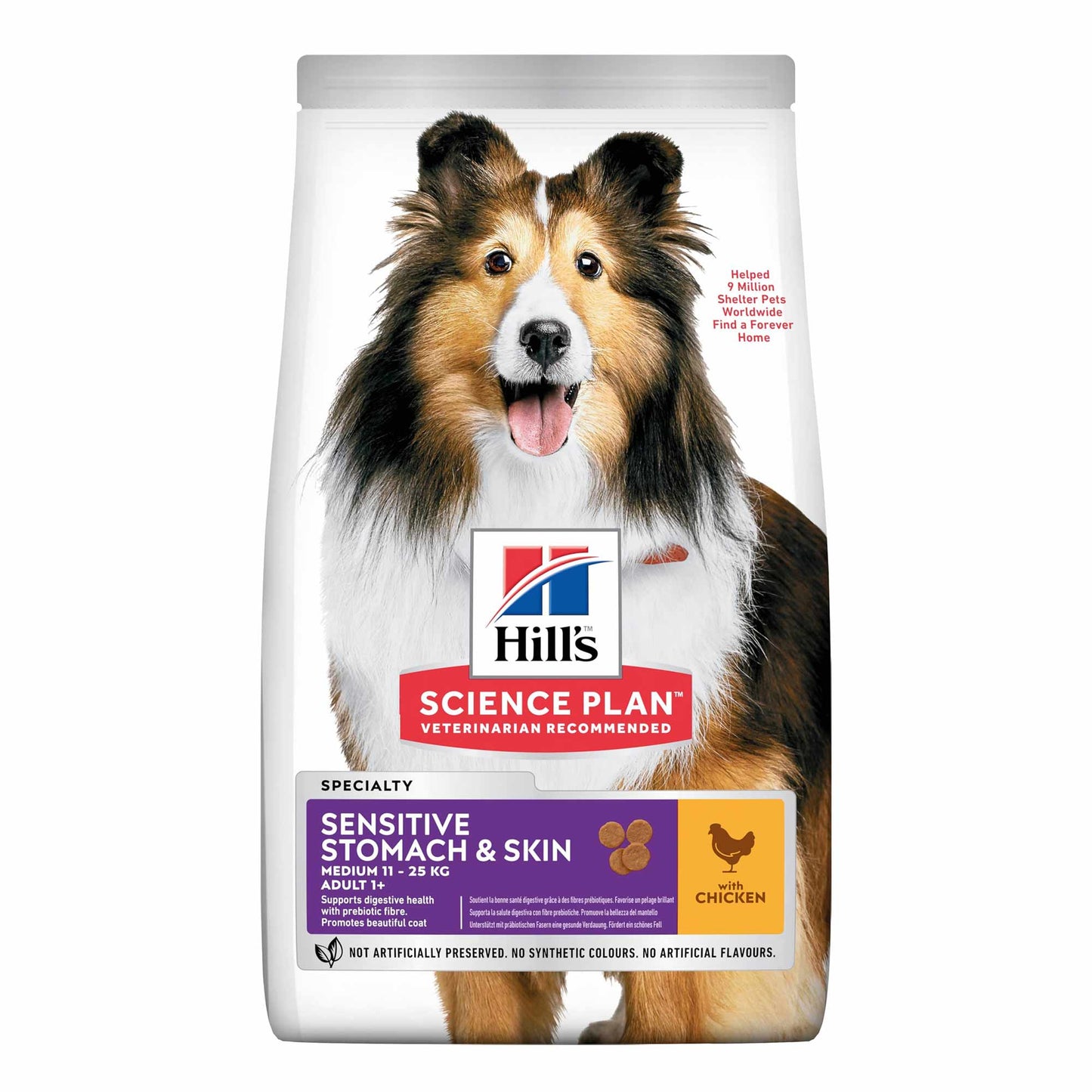 Hills Science Plan Sensitive Stomach & Skin Medium Breed Adult Dry Dog Food - Chicken
