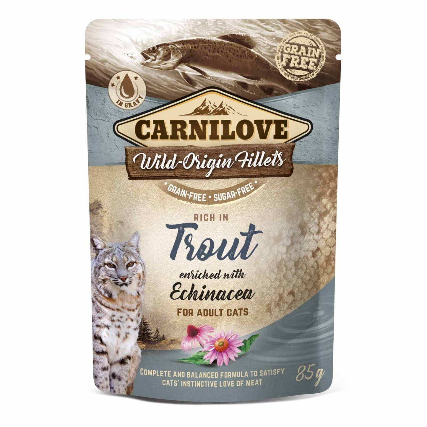 Carnilove Grain Free Adult Wet Cat Food Multipack - 12x85g Pouches