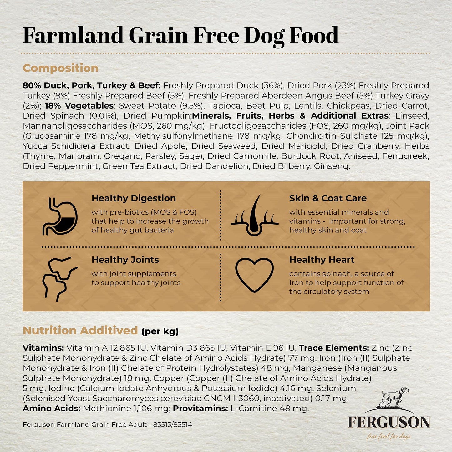 Ferguson Farmland 80/20 Grain Free Dry Dog Food