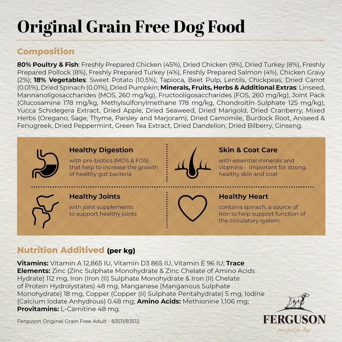 Ferguson Original 80/20 Grain Free Dry Dog Food