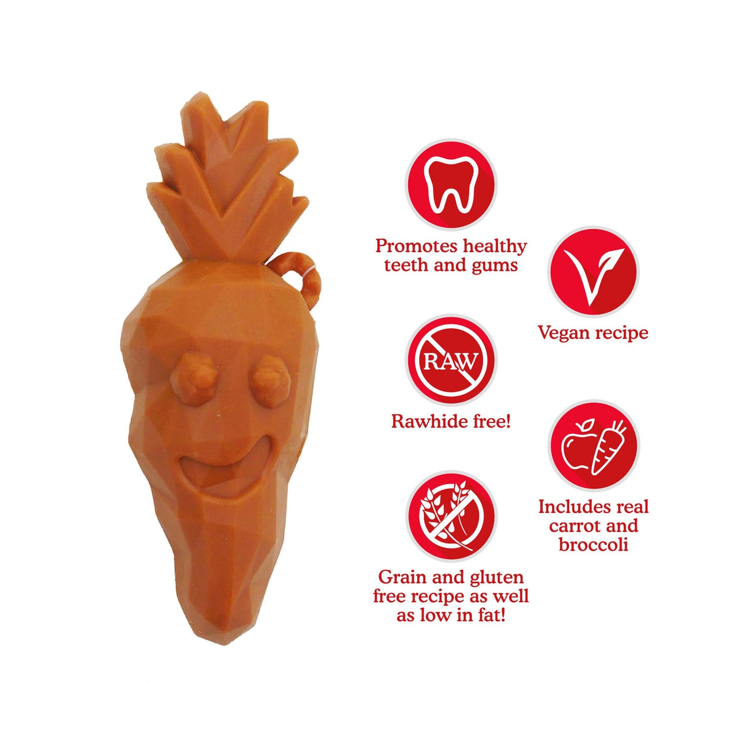 Rosewood Daily Eats Veggie Dog Treats - Carrot & Broccoli - 52g