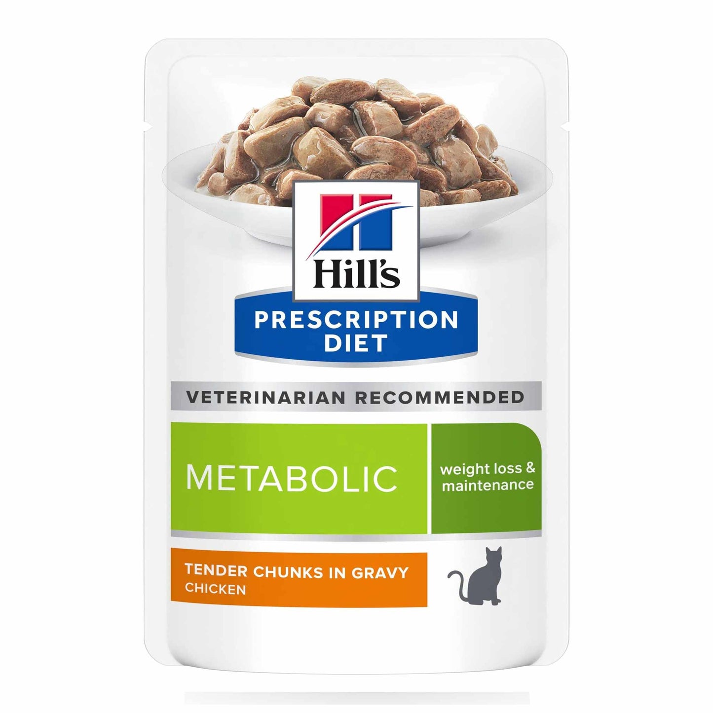 Hills Prescription Diet Metabolic Wet Cat Food - Chicken - 12x85g Pouches