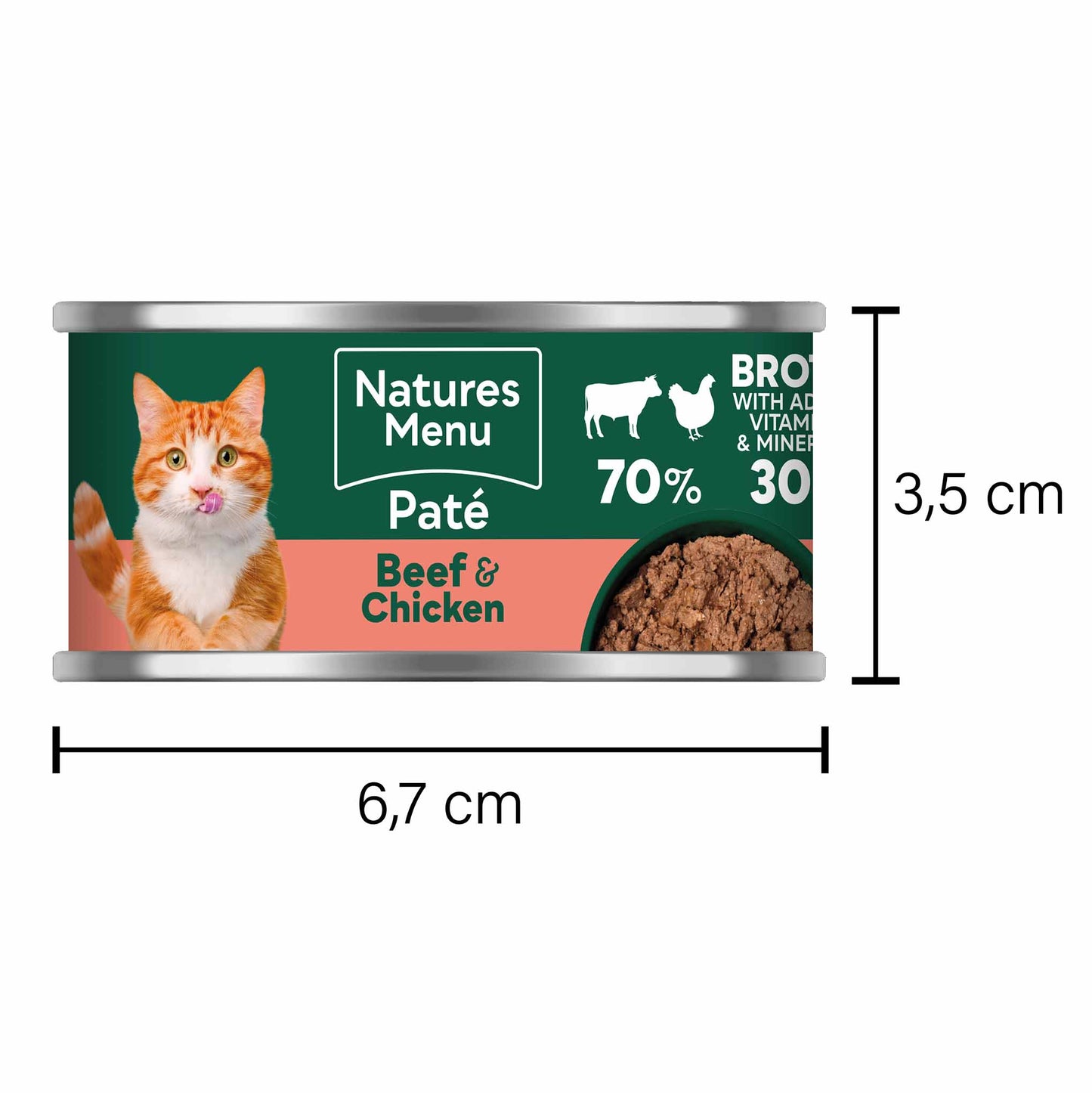 Natures Menu Adult Wet Cat Food - Beef & Chicken - 18x85g cans