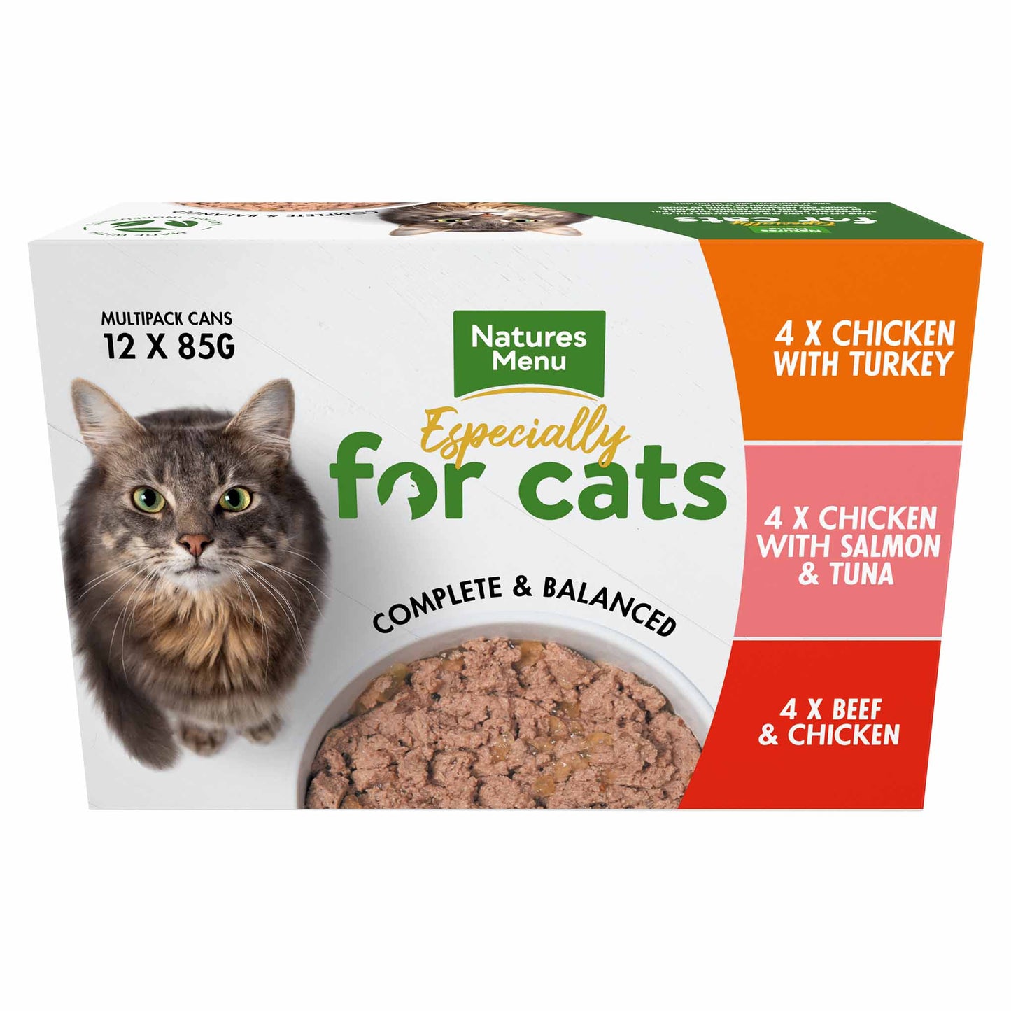 Natures Menu Adult Wet Cat Food - Multipack - 12x85g cans