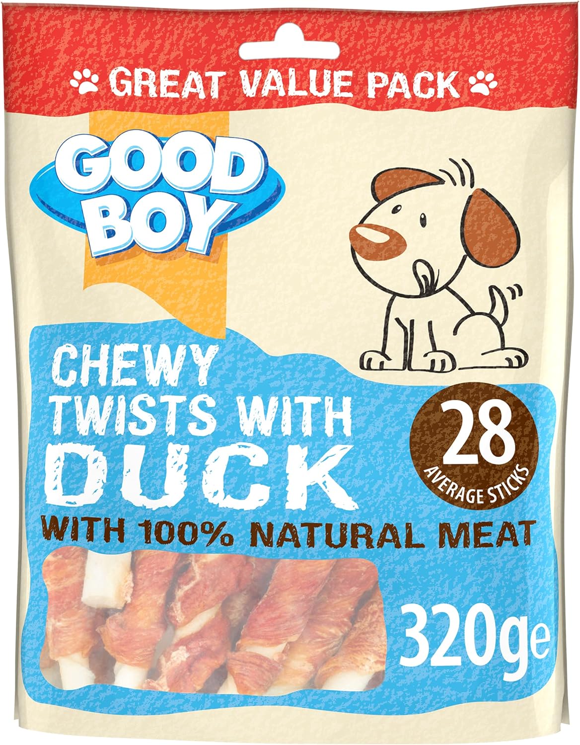 Good Boy Pawsley Chewy Twists Dog Treats - Duck - 320g - 3 for £18 🔥