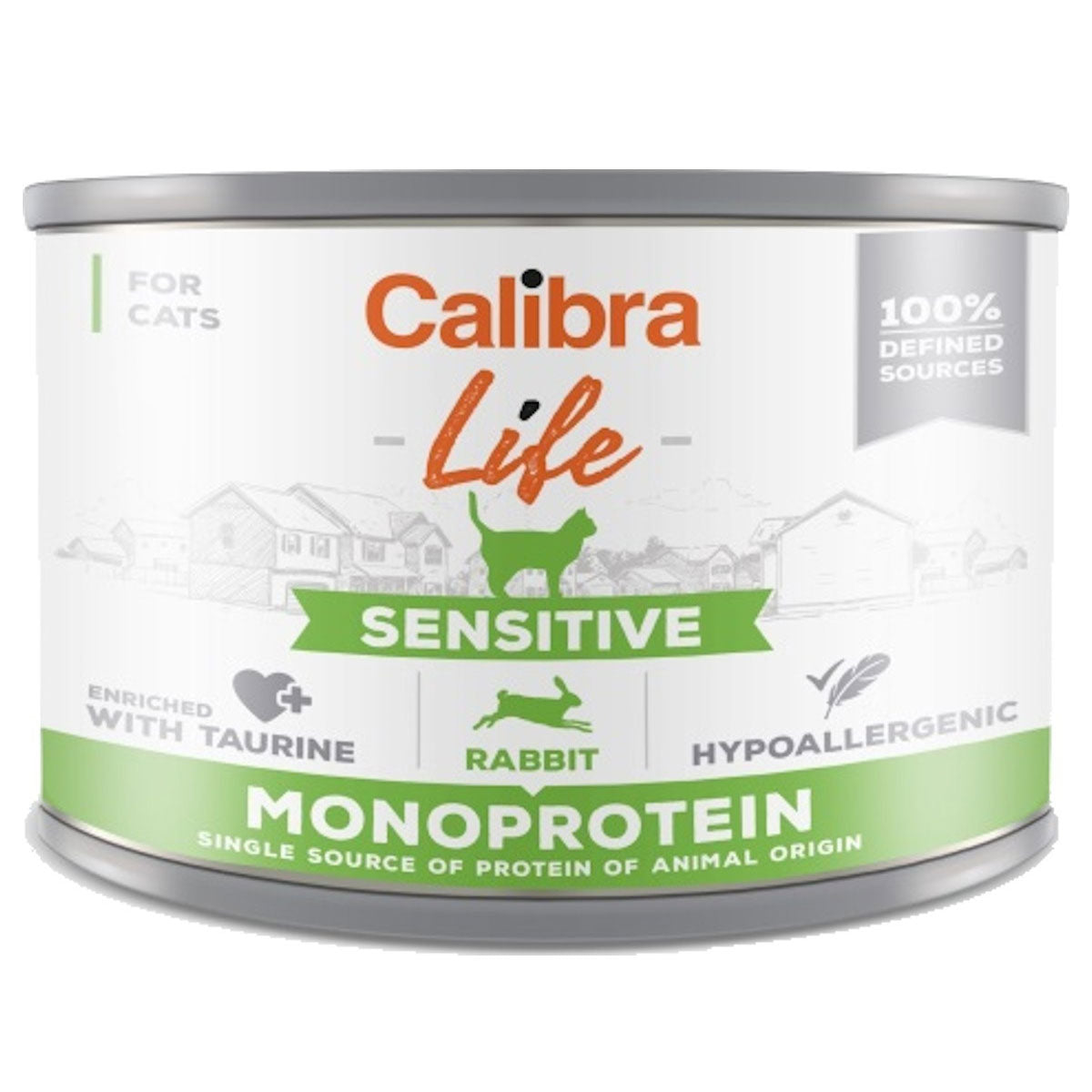 Calibra Life Sensitive Wet Cat Food - Rabbit - 6 x 200g Cans