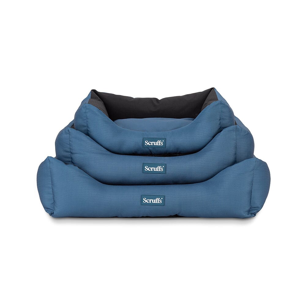 Scruffs Expedition Water Resistant Box Dog Bed - Atlantic Blue