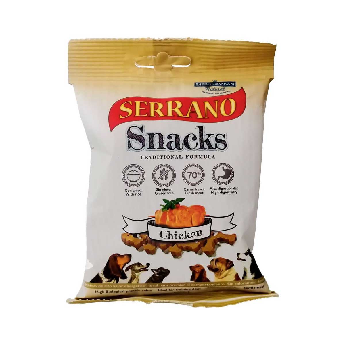 Mediterranean Serrano Snacks Chicken Flavour Bites - 100g