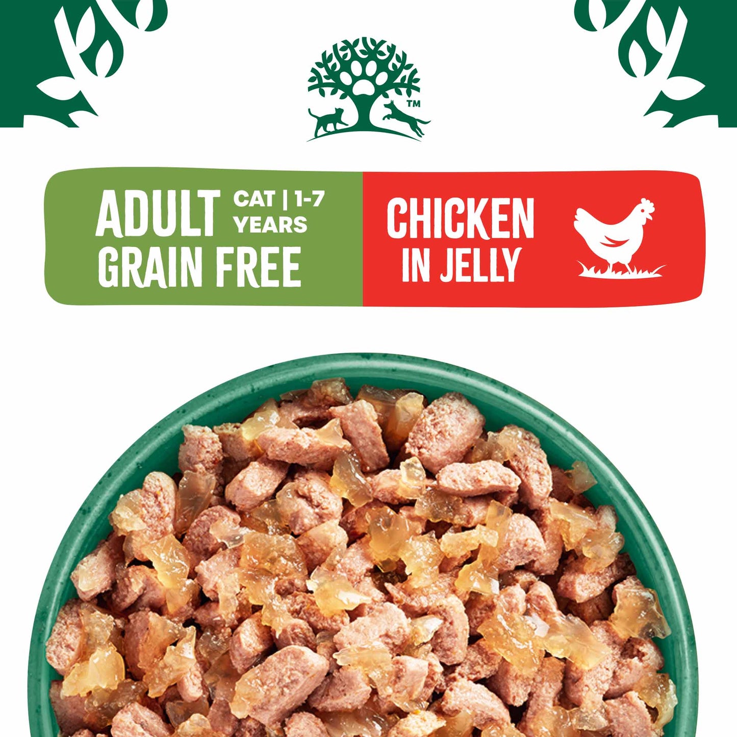 James Wellbeloved Adult Grain Free Wet Cat Food in Jelly - Chicken - 12x85g Pouches