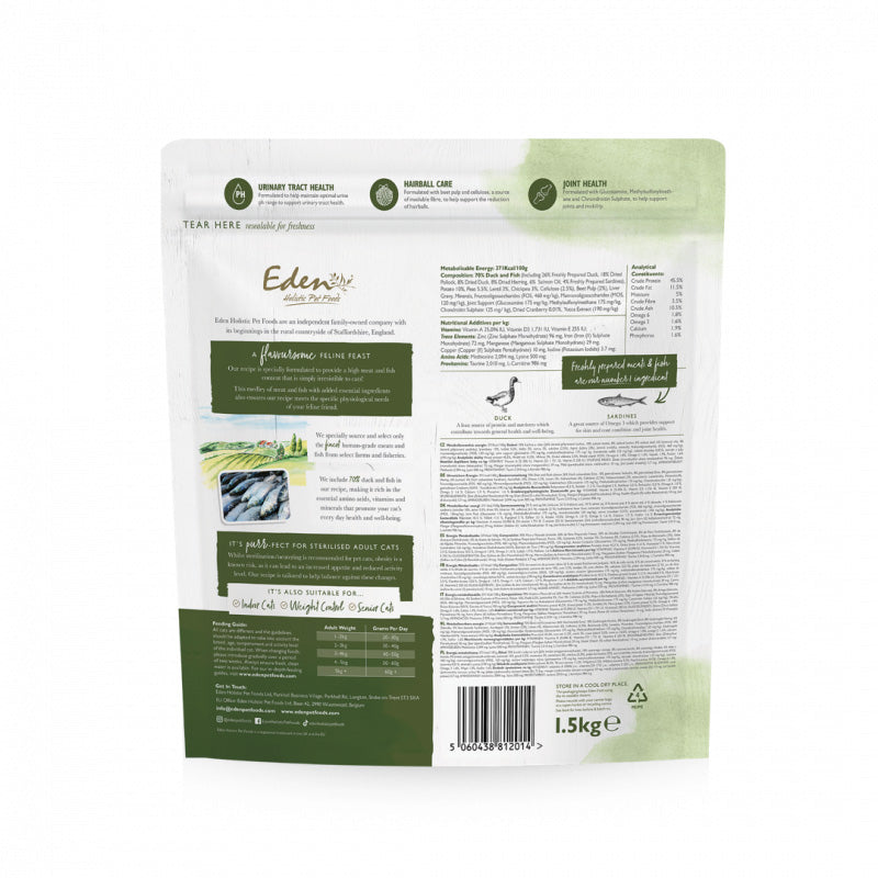 Eden Feline Feast Duck & Sardine Dry Cat Food