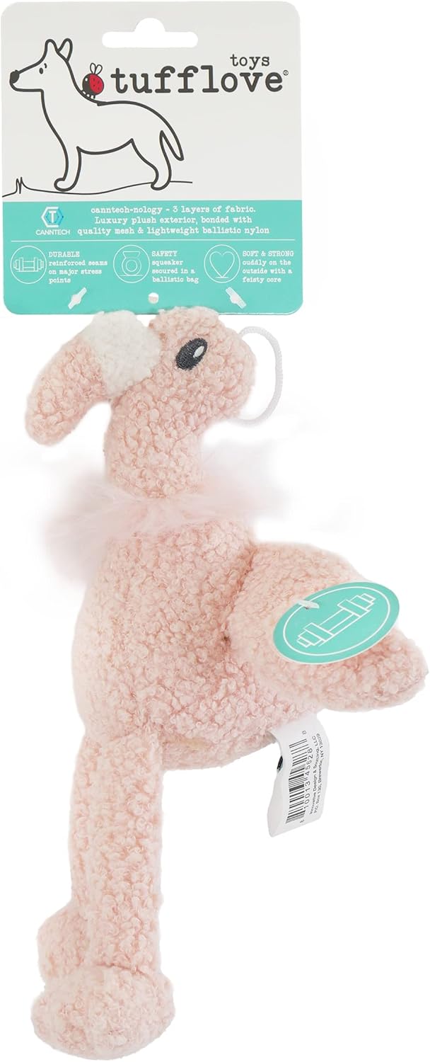 Rosewood Tufflove Flamingo Dog Toy - Small