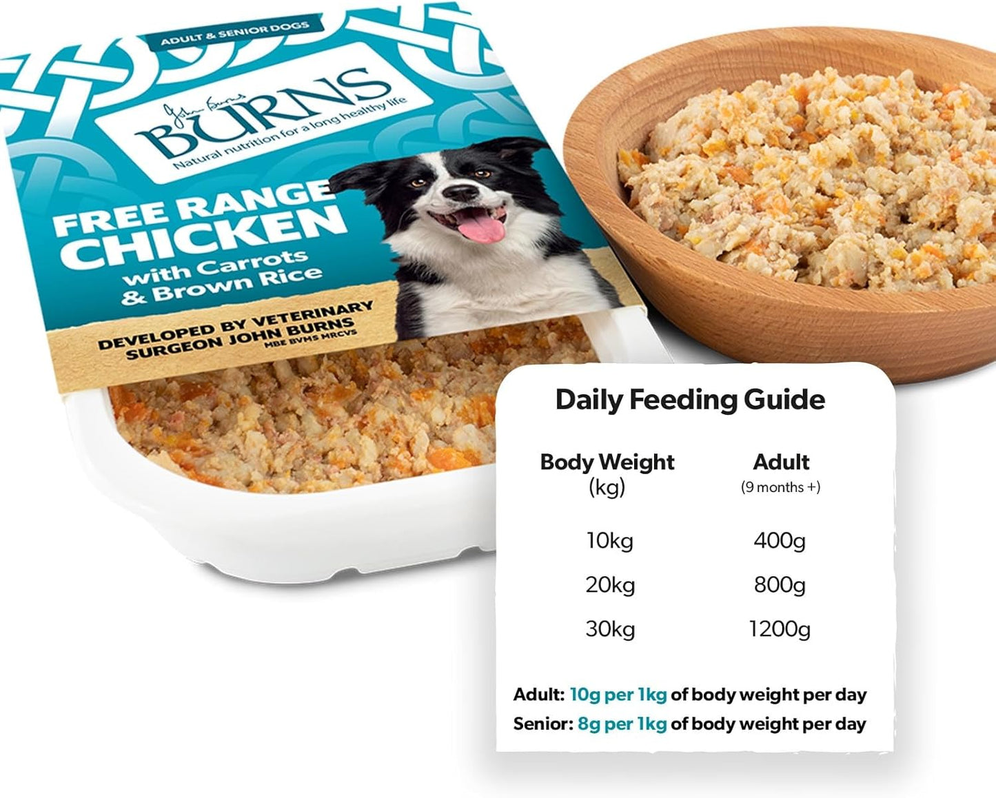 Burns Free Range Chicken Bumper Box Wet Dog Food - 24x395g Trays