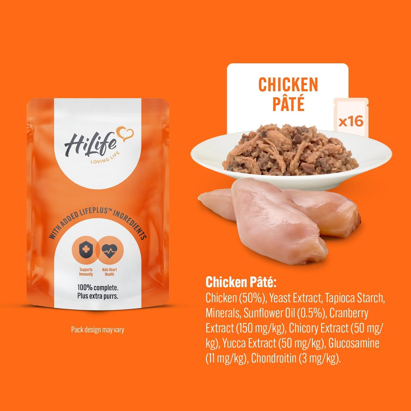HiLife Mature Wet Cat Food - Chicken Pate & Tuna in Jelly - 32x70g Pouches