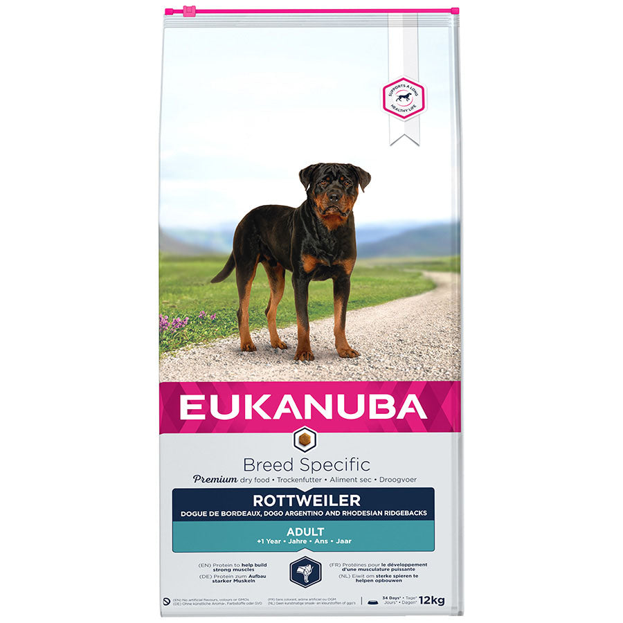 Eukanuba Dog Breed Specific Rottweiler Adult Dry Dog Food - Chicken