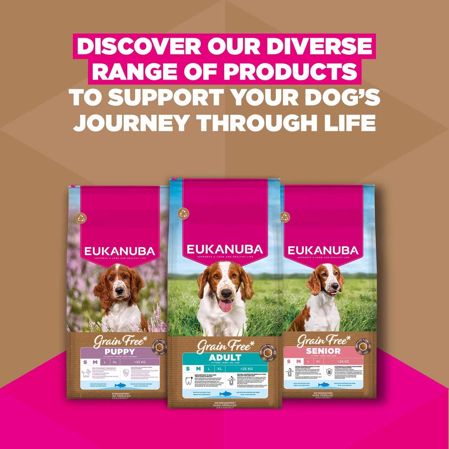 Eukanuba Grain Free Small/Medium Breed Adult Dry Dog Food - Ocean Fish