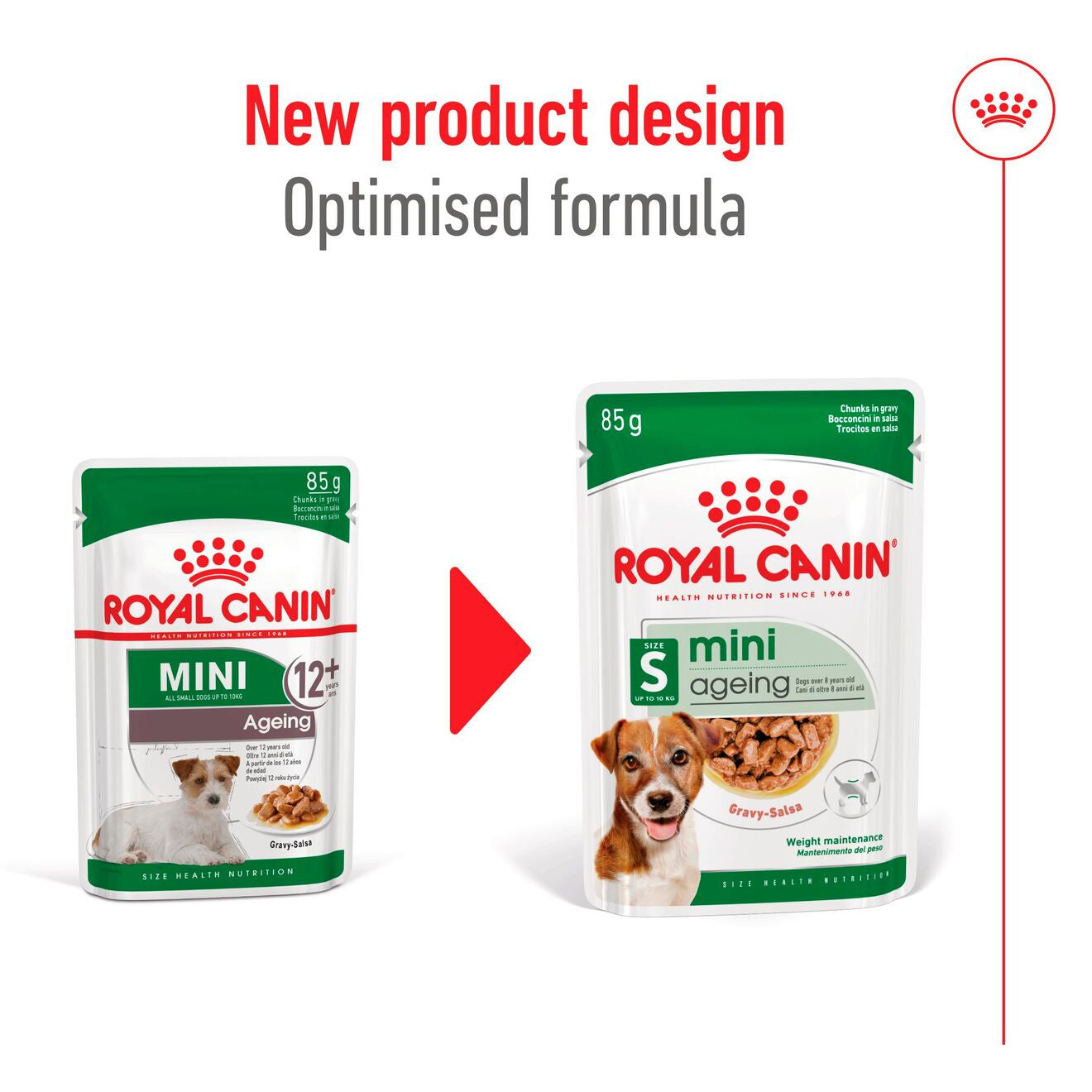 Royal Canin Size Health Nutrition Mini Ageing 8+ Wet Dog Food in Gravy - 12x85g Pouches