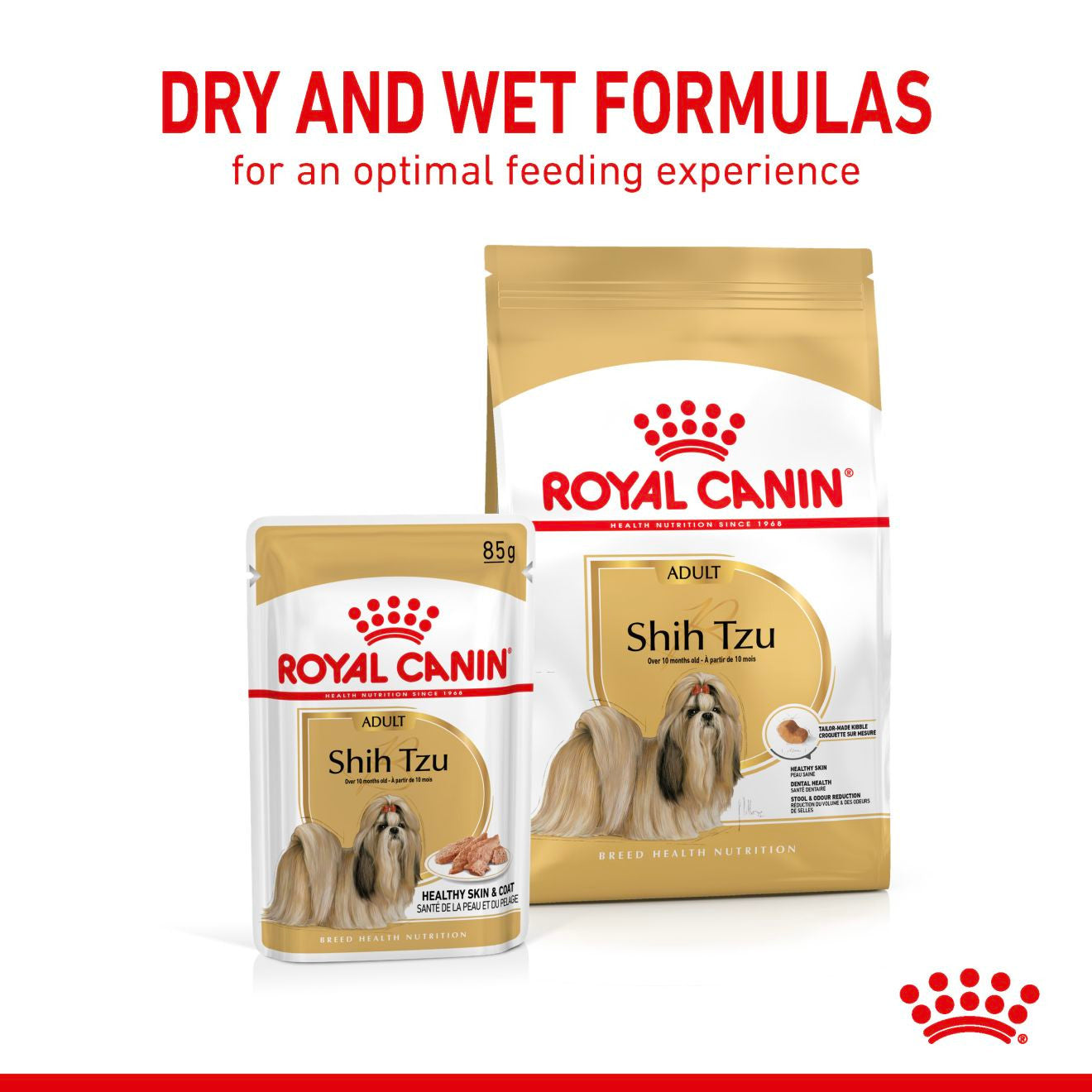 Royal Canin Breed Health Nutrition Shih Tzu Adult Wet Dog Food - 12x85g Pouches