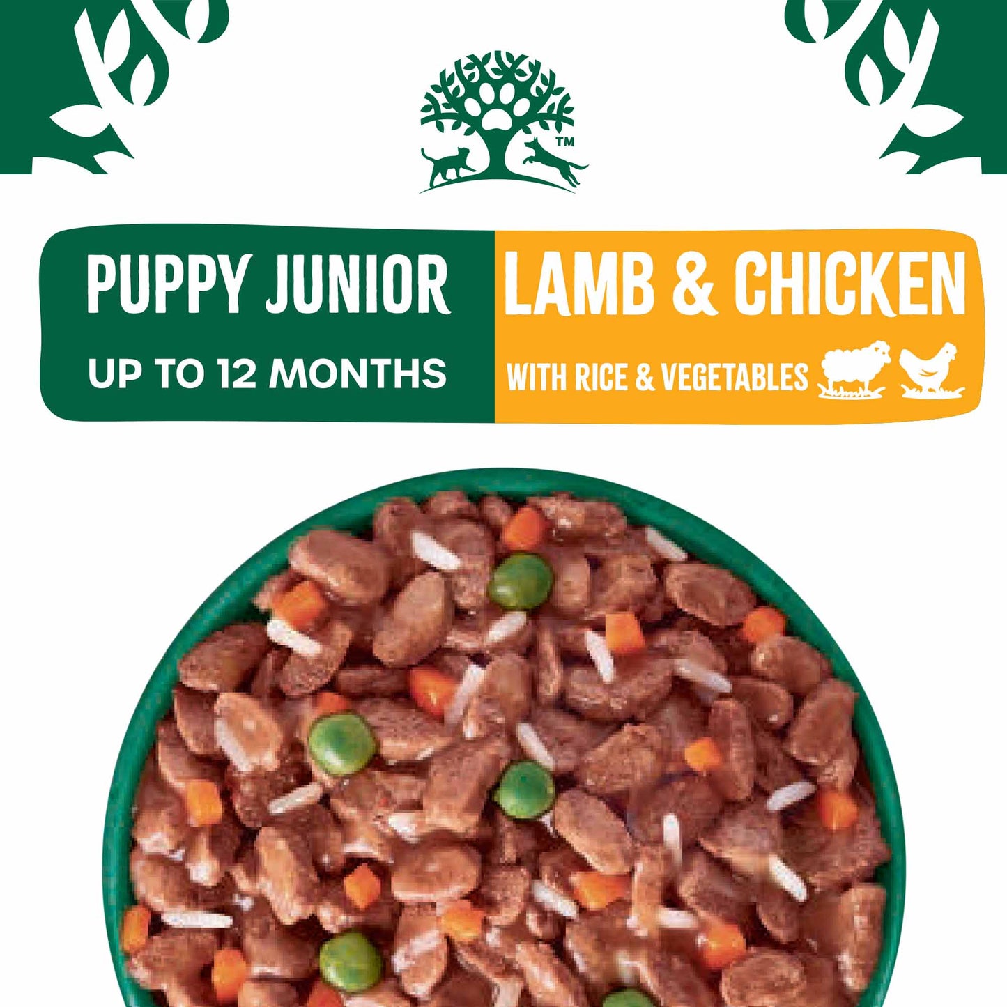 James Wellbeloved Puppy Wet Dog Food in Gravy - Lamb, Chicken & Rice - 12x90g Pouches