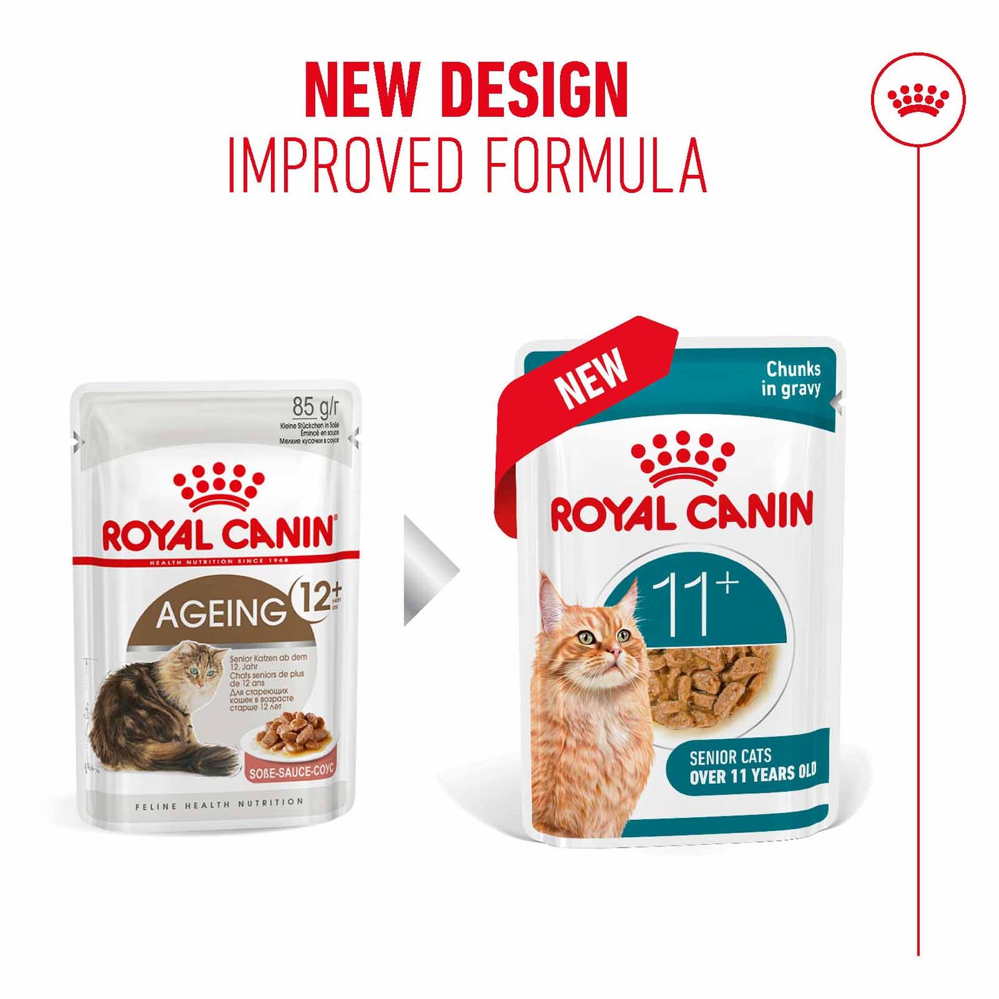 Royal Canin Ageing 11+ Senior Wet Cat Food Chunks in Gravy