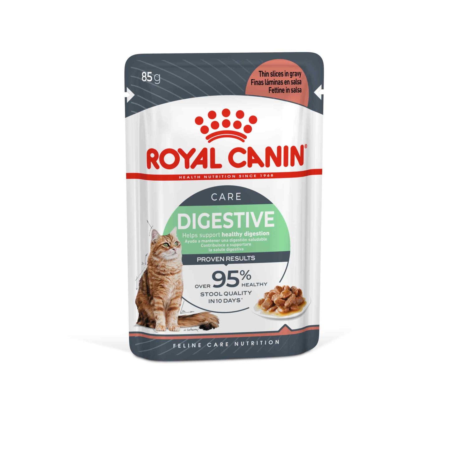 ROYAL CANIN Digestive Care Adult Wet Cat Food in Gravy - 12x85g Pouches