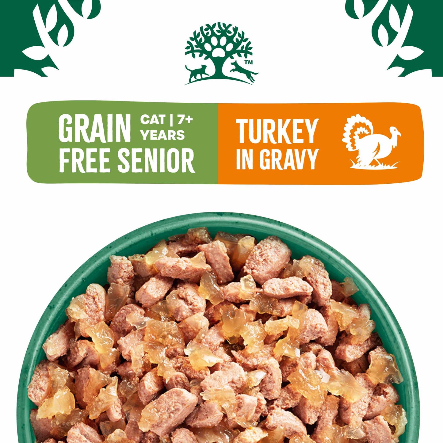 James Wellbeloved Grain Free Senior Wet Cat Food in Gravy - Turkey - 12x85g Pouches