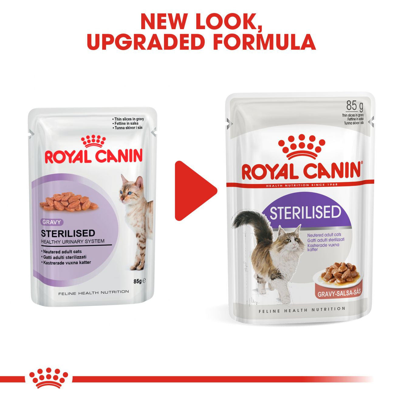 Royal Canin Feline Health Nutrition Sterilised Wet in Gravy Adult Cat Food - 12 x 85g Pouch