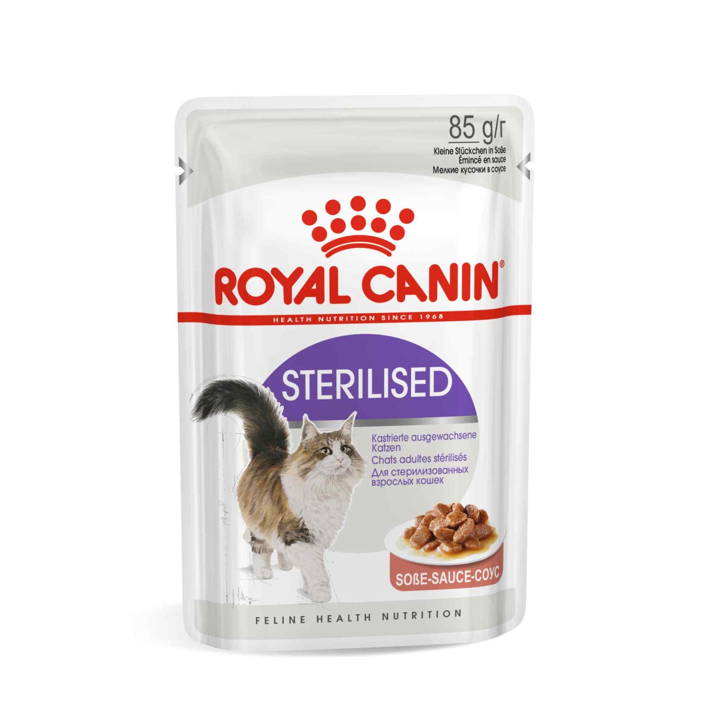 Royal Canin Feline Health Nutrition Sterilised Wet in Gravy Adult Cat Food - 12 x 85g Pouch