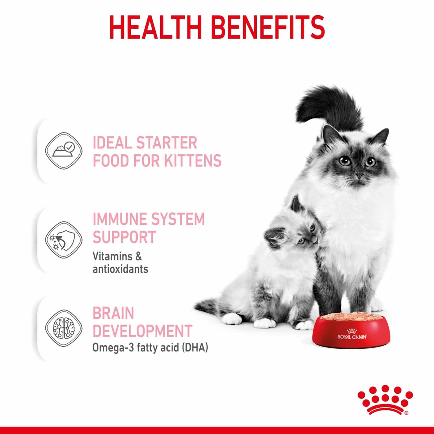 Royal Canin Feline Health Nutrition Mother & Babycat Ultra Soft Mousse Wet Cat Food - 12x195g Cans