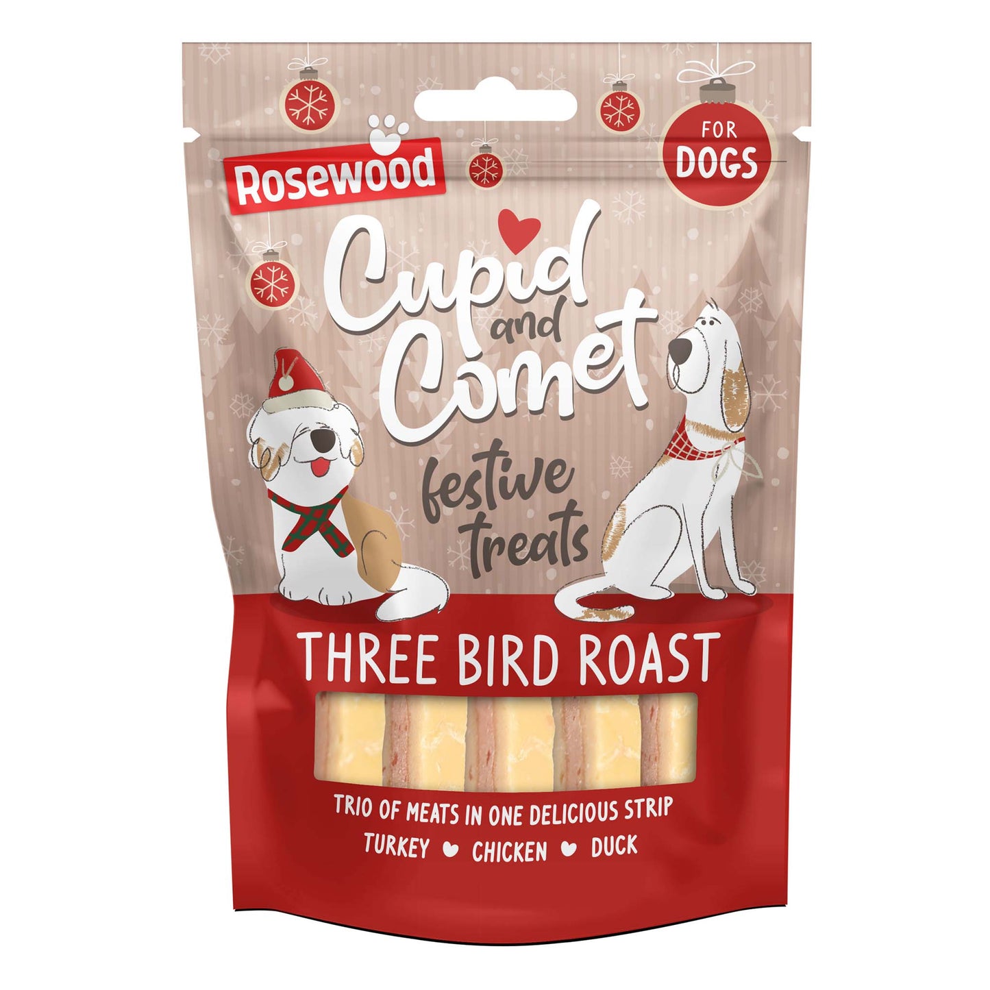 Rosewood Cupid & Comet Three Bird Roast Strips - 100g
