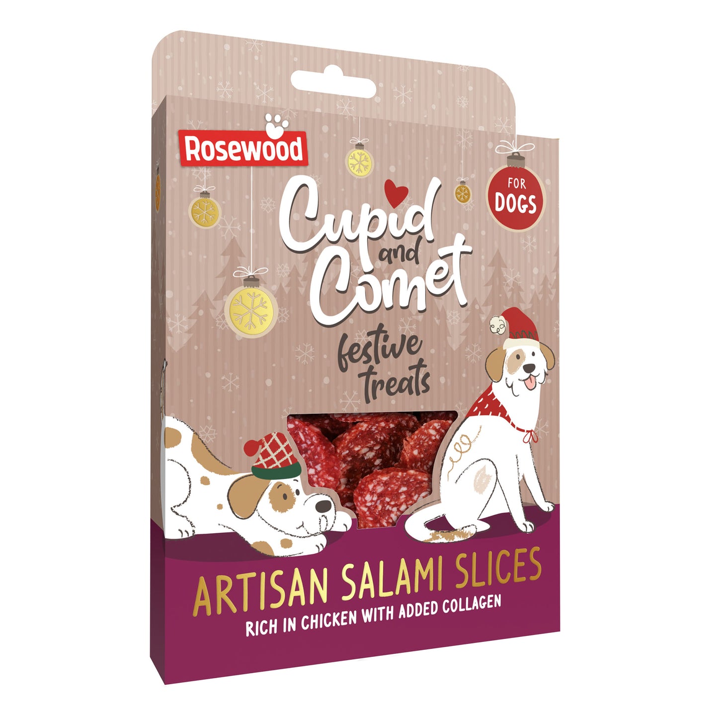 Rosewood Cupid & Comet Artisan Salami Slices Treats for Dogs - 200g