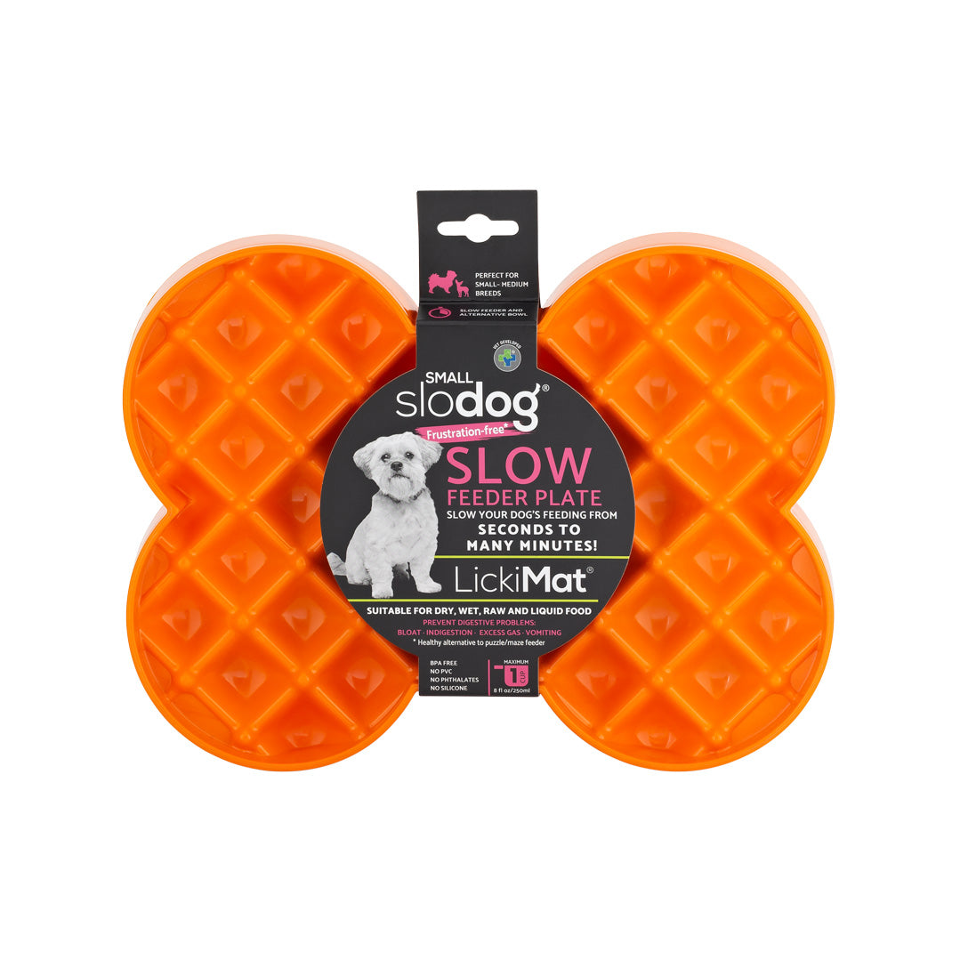 LickiMat Slodog Dog Slow Feeder - Small - Orange