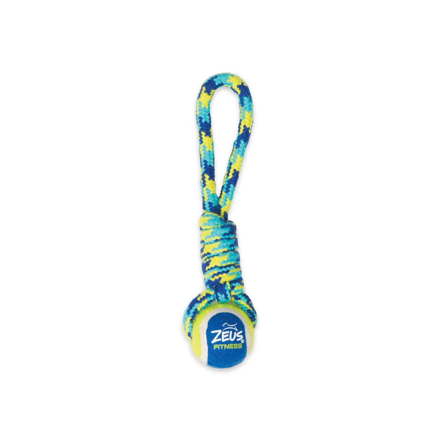 Zeus Fitness Tennis Ball Rope Tug Dog Toy