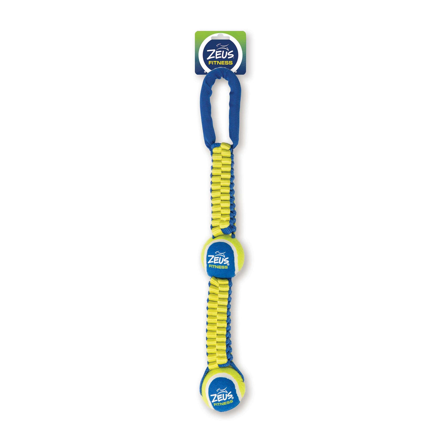 Zeus Fitness Double Tennis Ball Twist Tug Dog Toy