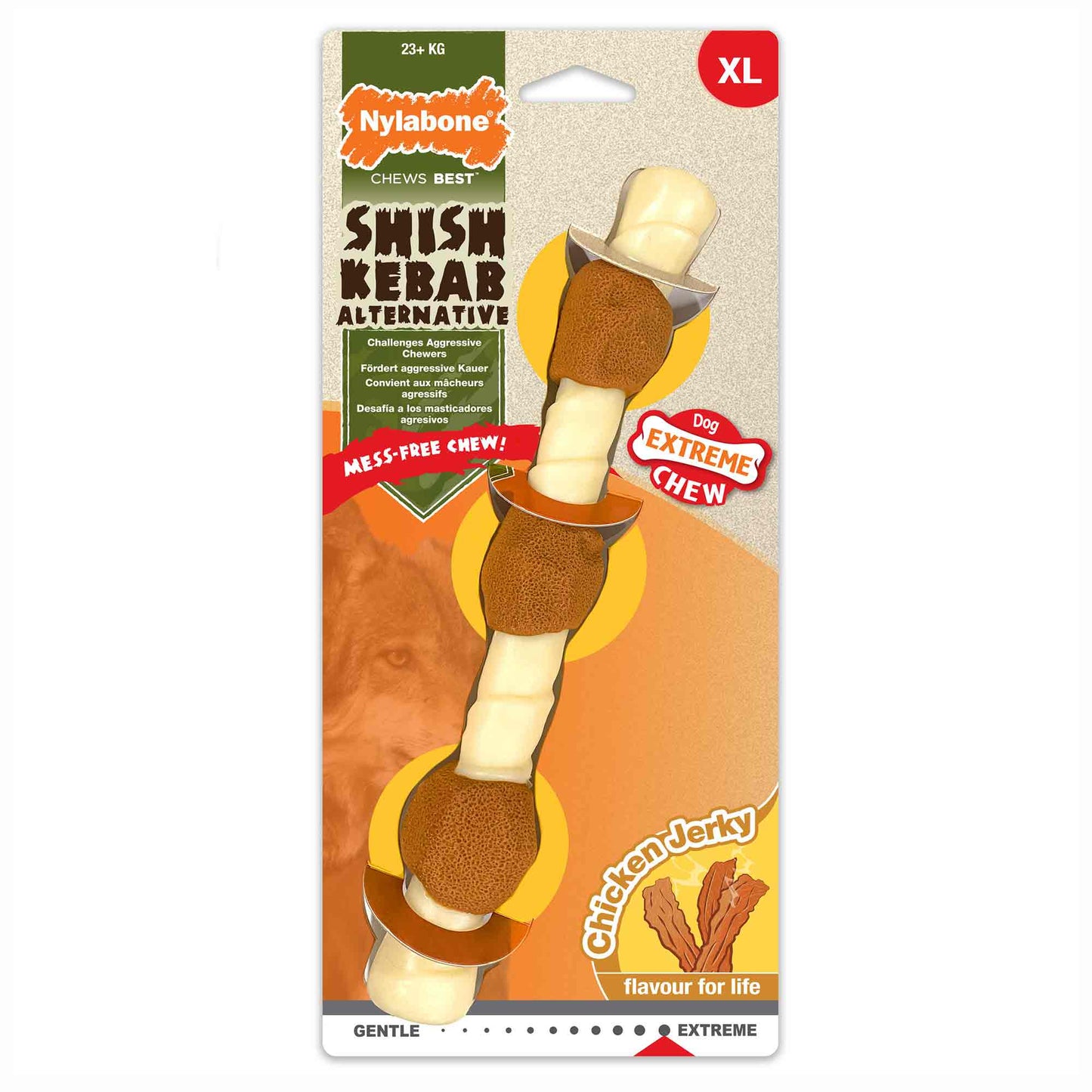 Nylabone Shish Kebab Extreme Dog Chew - Chicken Jerky - XLarge