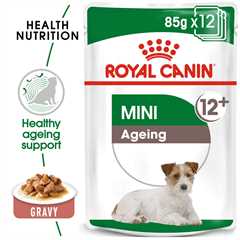 Royal Canin Size Health Nutrition Mini Ageing 8+ Wet Dog Food in Gravy - 12x85g Pouches