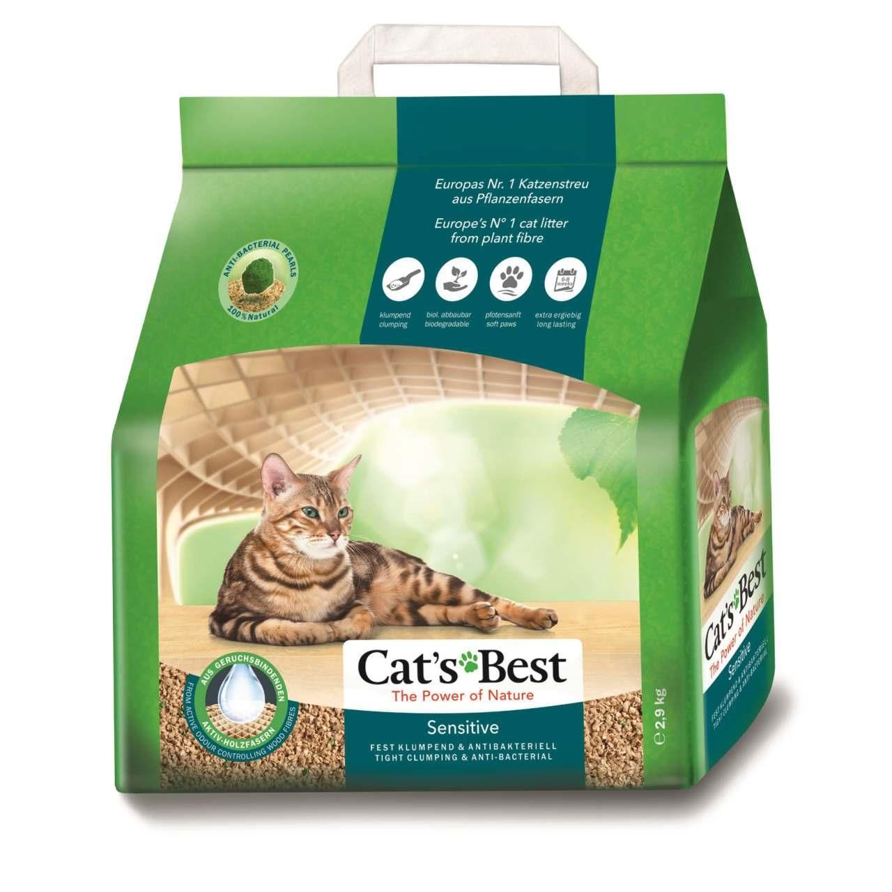 Cats Best Sensitive Wood Cat Litter - 8Ltr