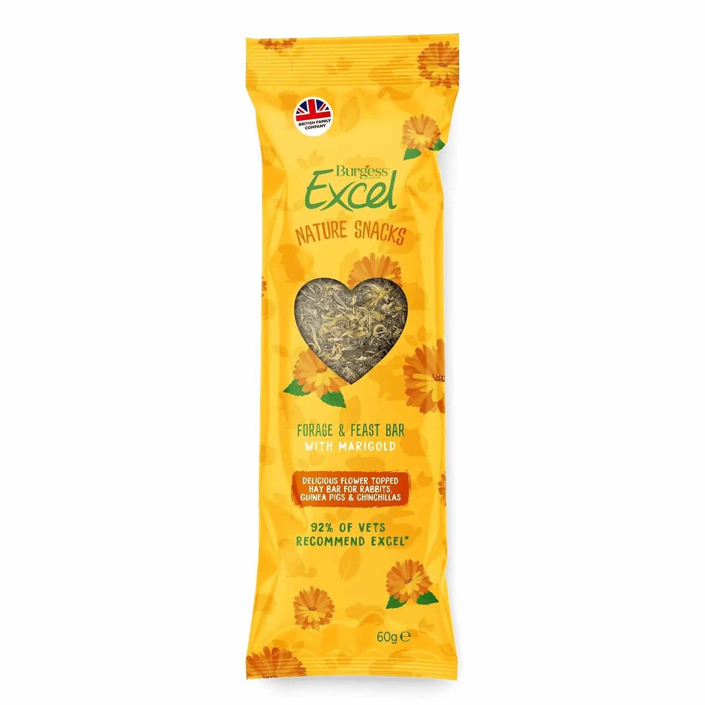 Burgess Excel Forage & Feast Hay Bar with Marigold - 60g