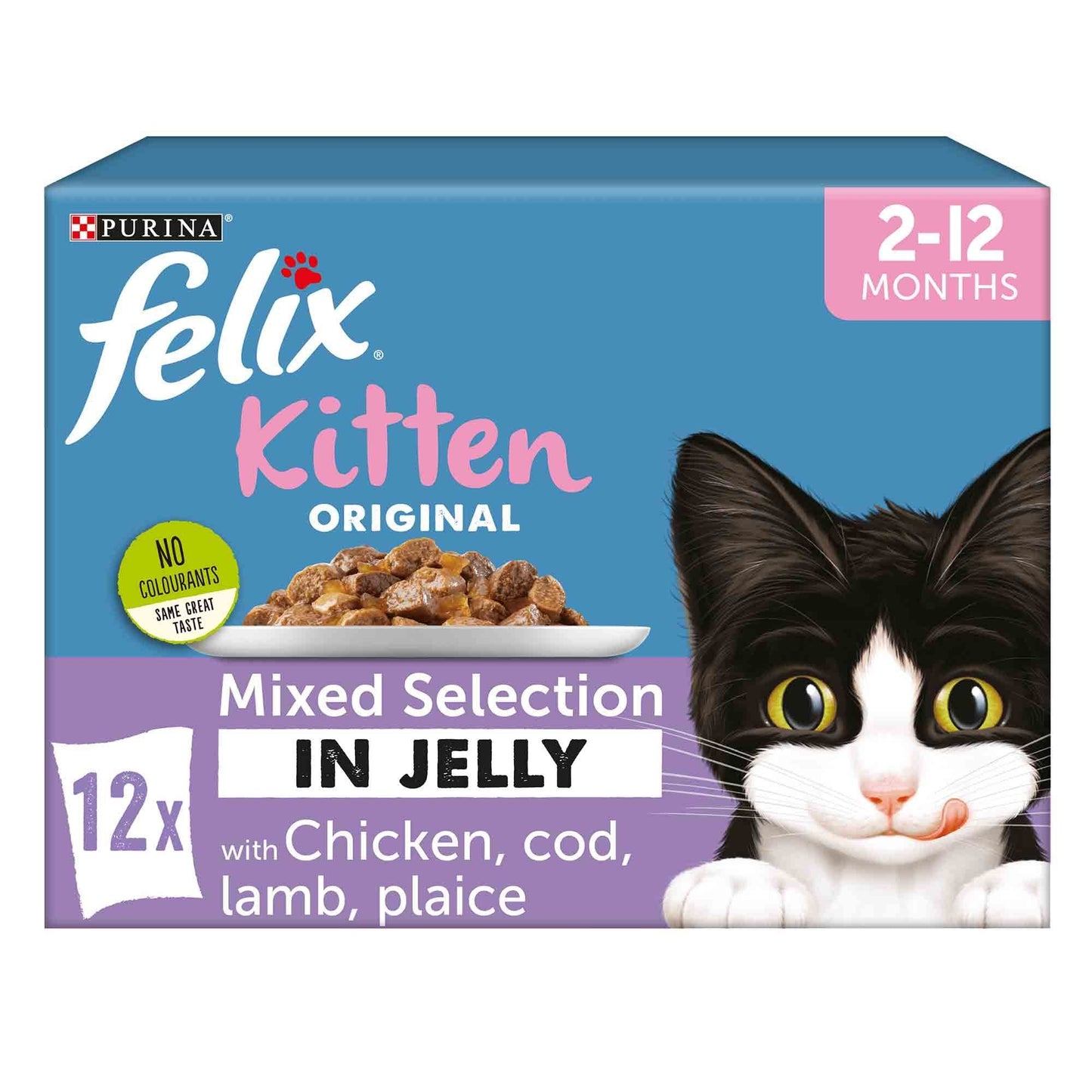 Felix Original Kitten Wet Cat Food in Jelly - Mixed Selection - 12x100g Pouches