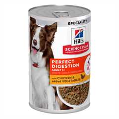 Hills Science Plan Perfect Digestion Adult Dog Food - Chicken & Vegetable - 12x363g cans