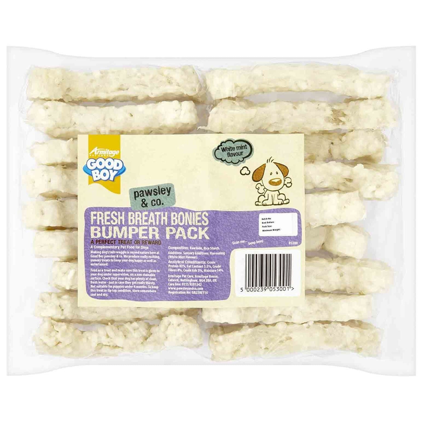 Good Boy Bonies Dog Treats Fresh Breath - 18 Bonies