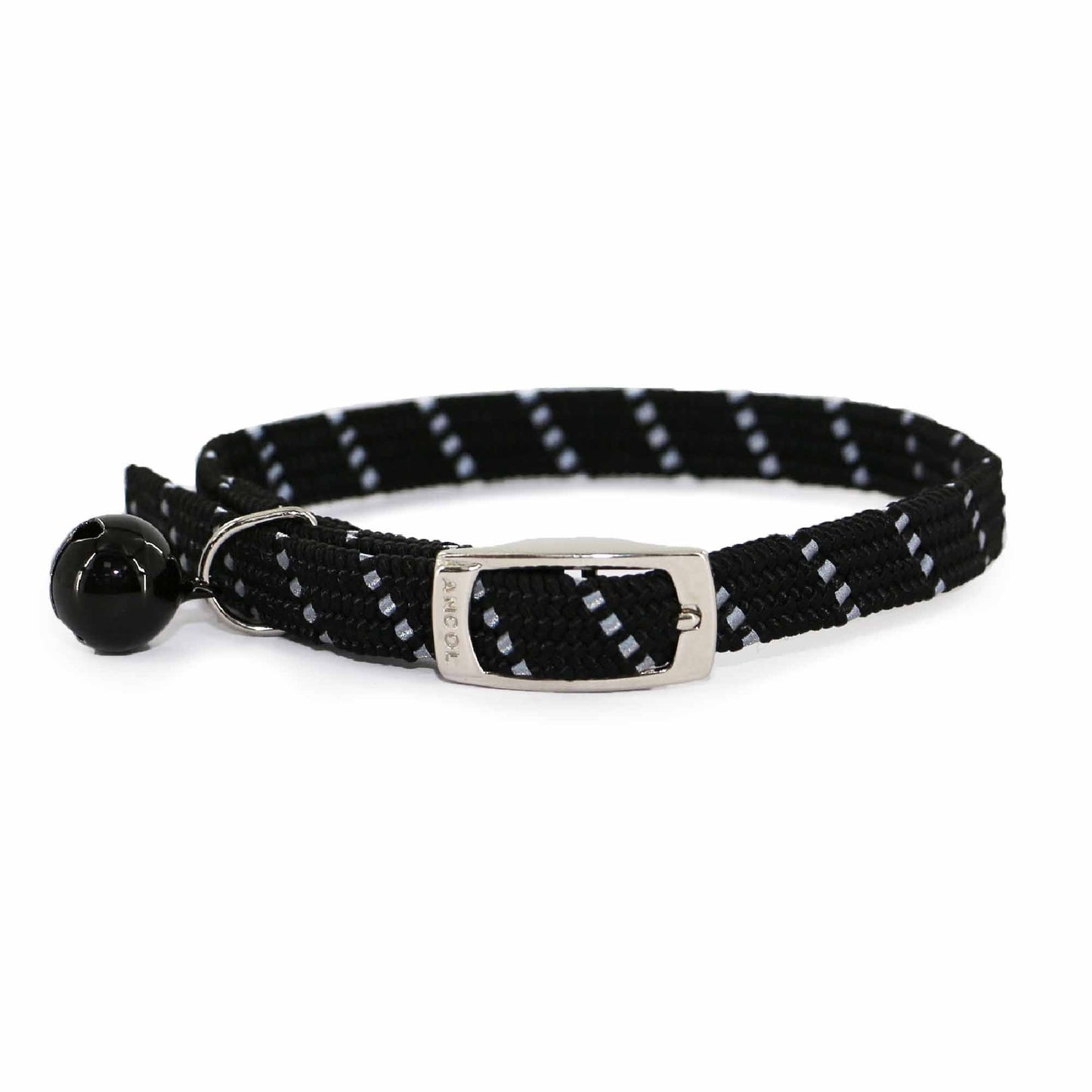 Ancol Softweave Relective Cat Collar - Black